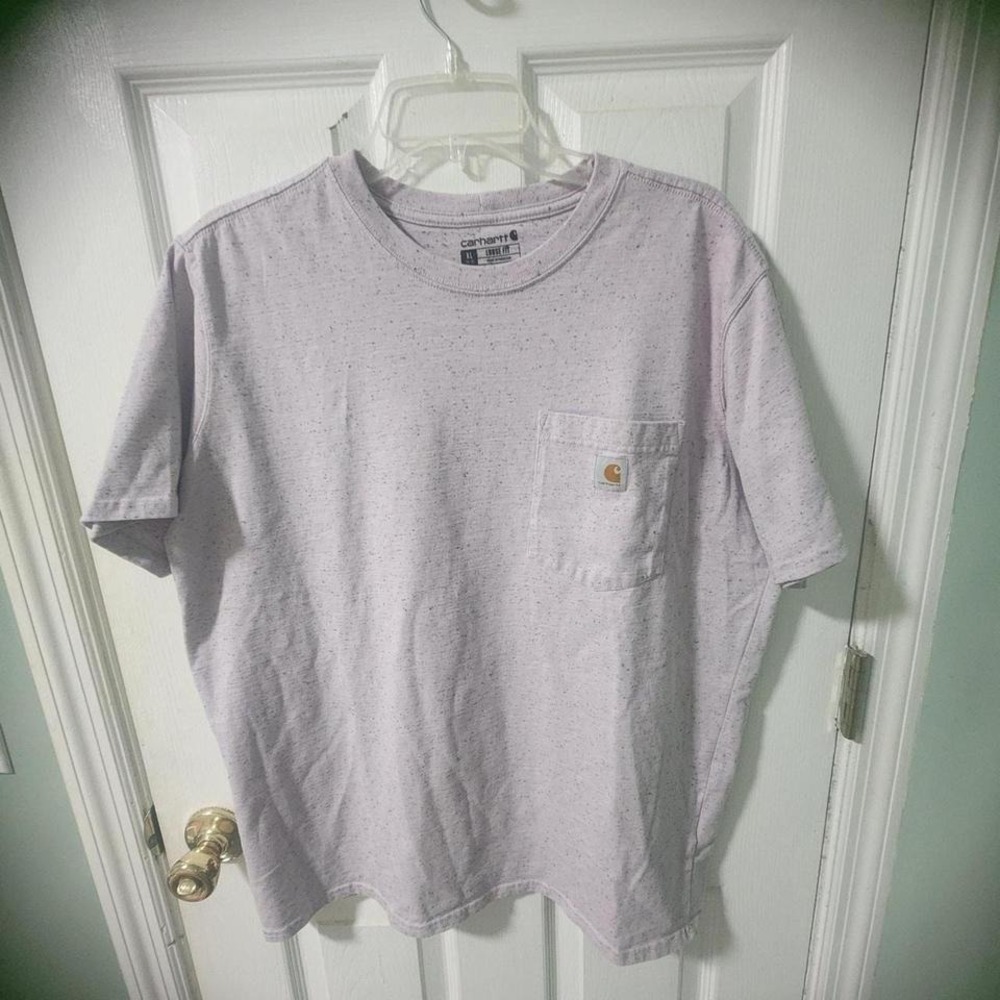 Carhartt Logo pastel purple t-shirt XL